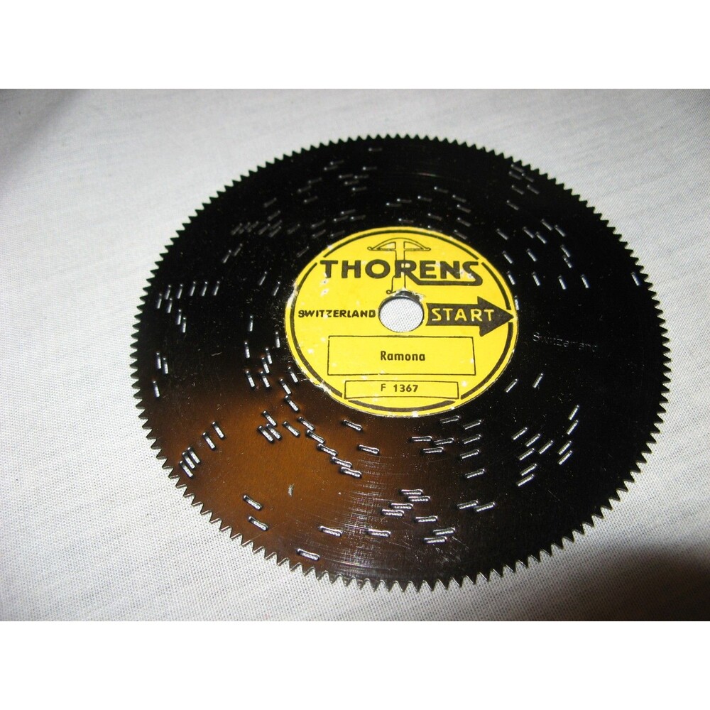 Thorens Switzerland Music Box 4.5" Metal Disc Ramona F1367